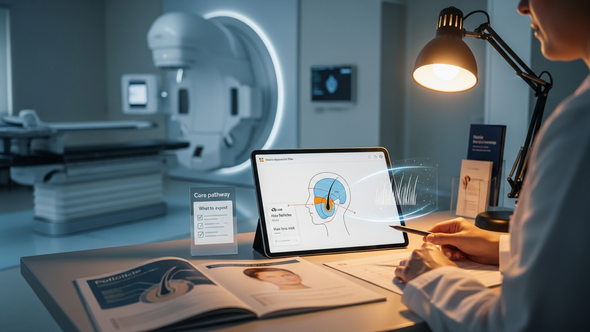 Does radiation treatment cause hair loss in the targeted scalp area