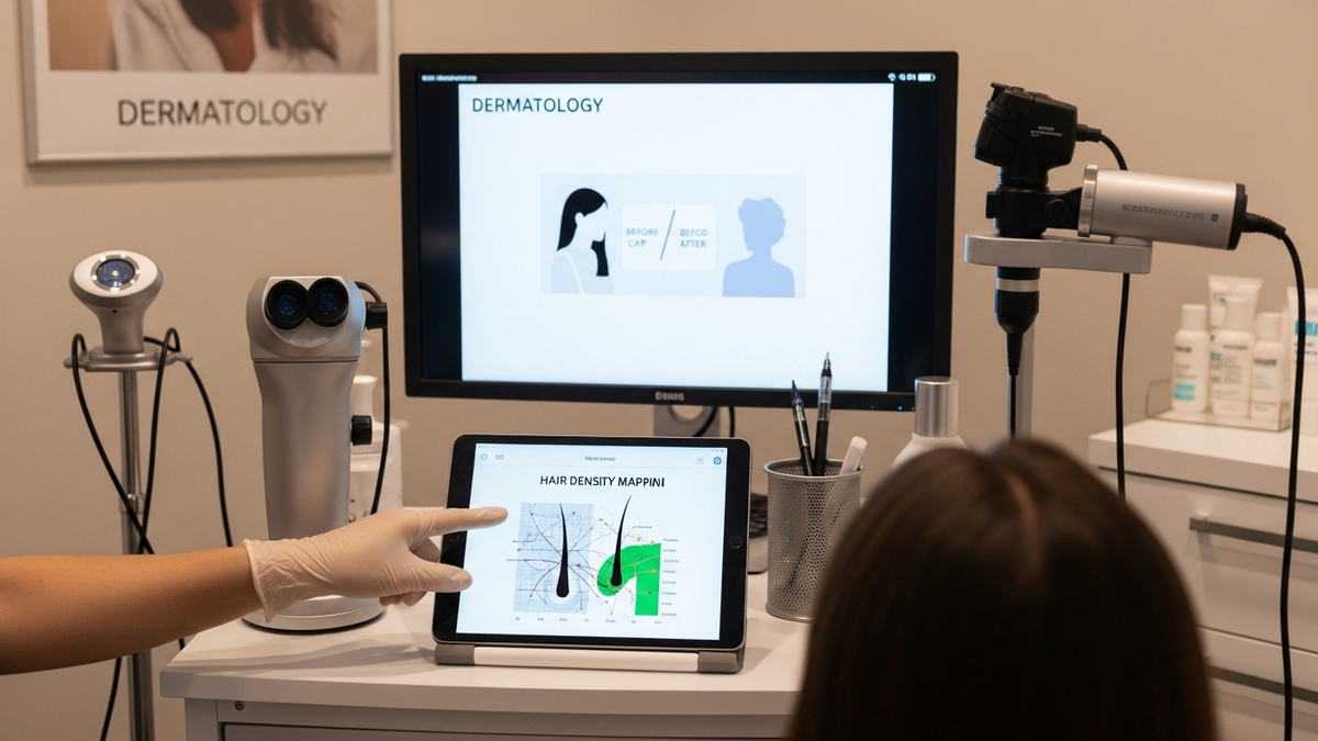 Treatment hair loss options overview with clinic consultation