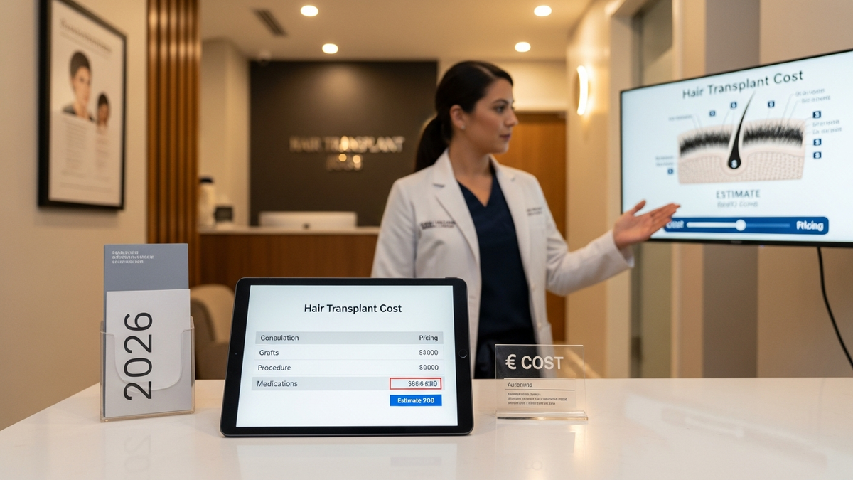 Hair transplant cost consultation explaining grafts, FUE, and FUT pricing