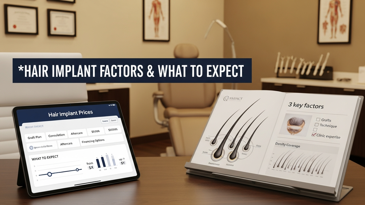 Patient discussing hair implant prices with a hair transplant surgeon in a clinic consultation