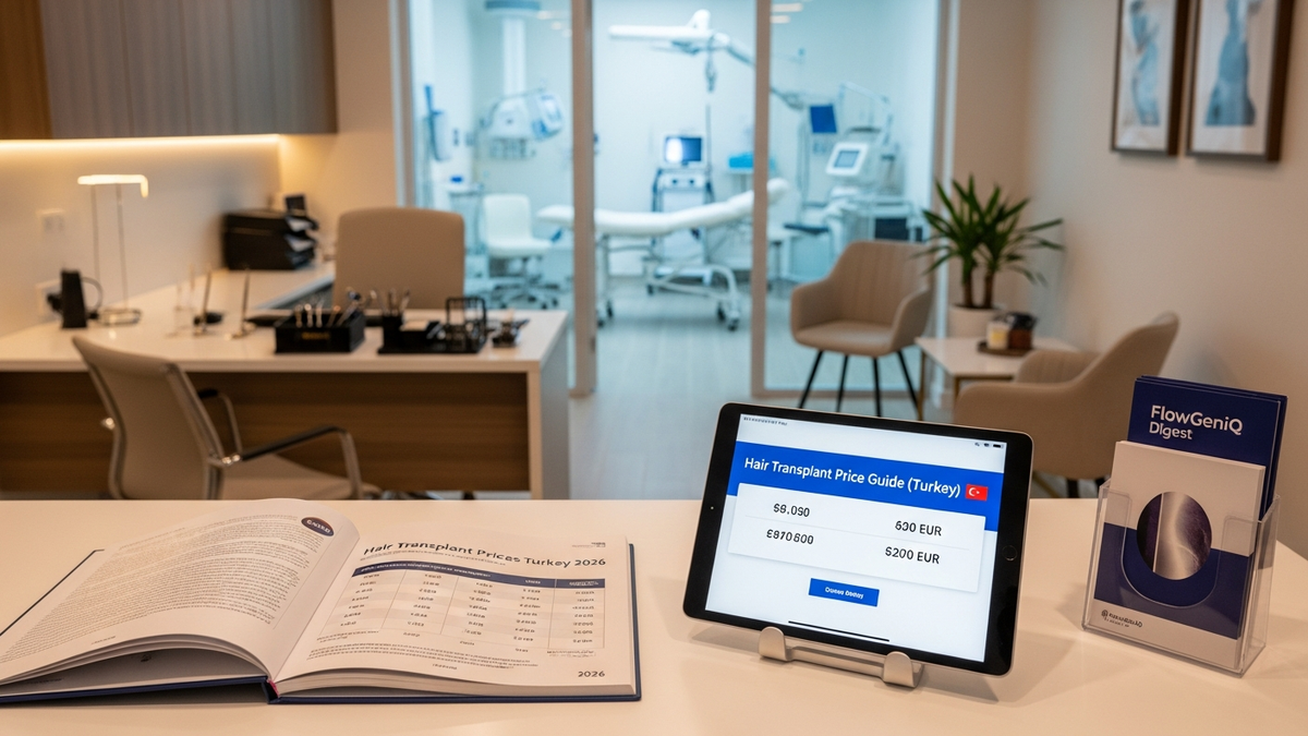 Hair transplant prices Turkey guide showing clinic consultation and cost planning