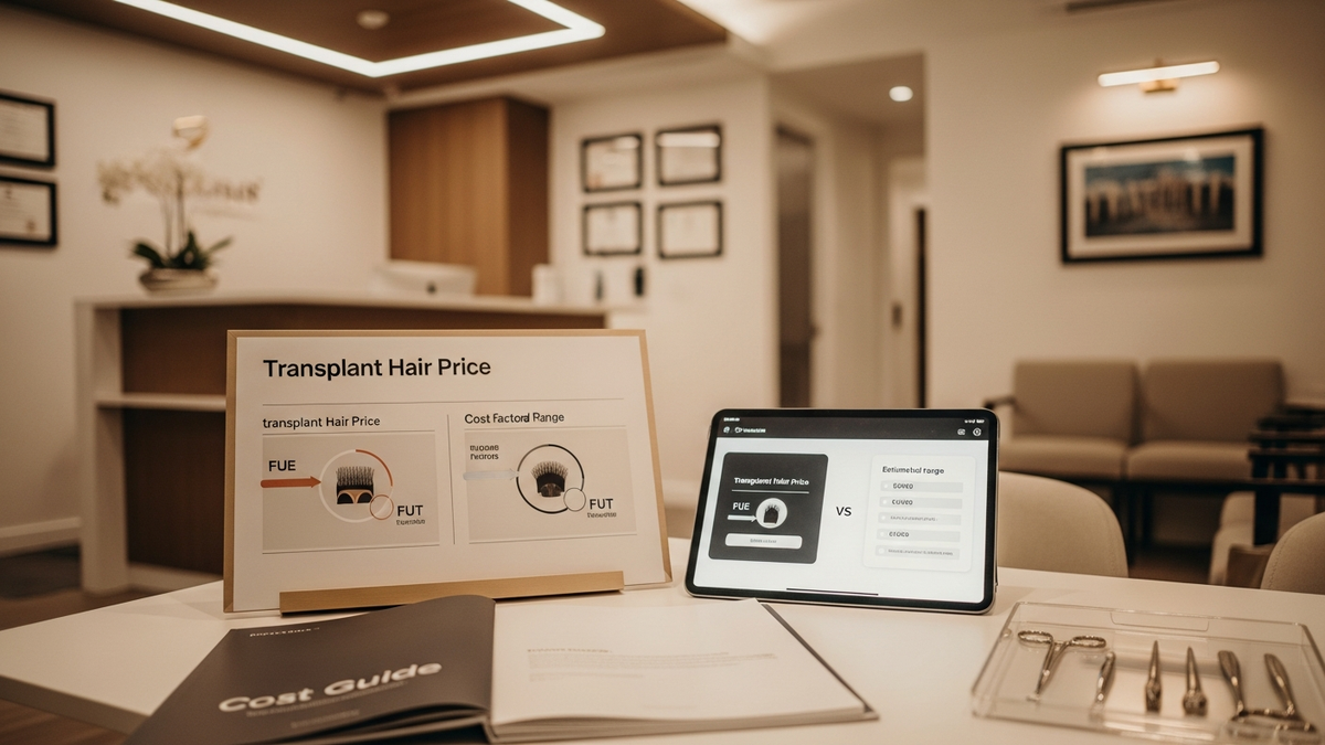 Transplant hair price guide showing FUE and FUT hair restoration planning