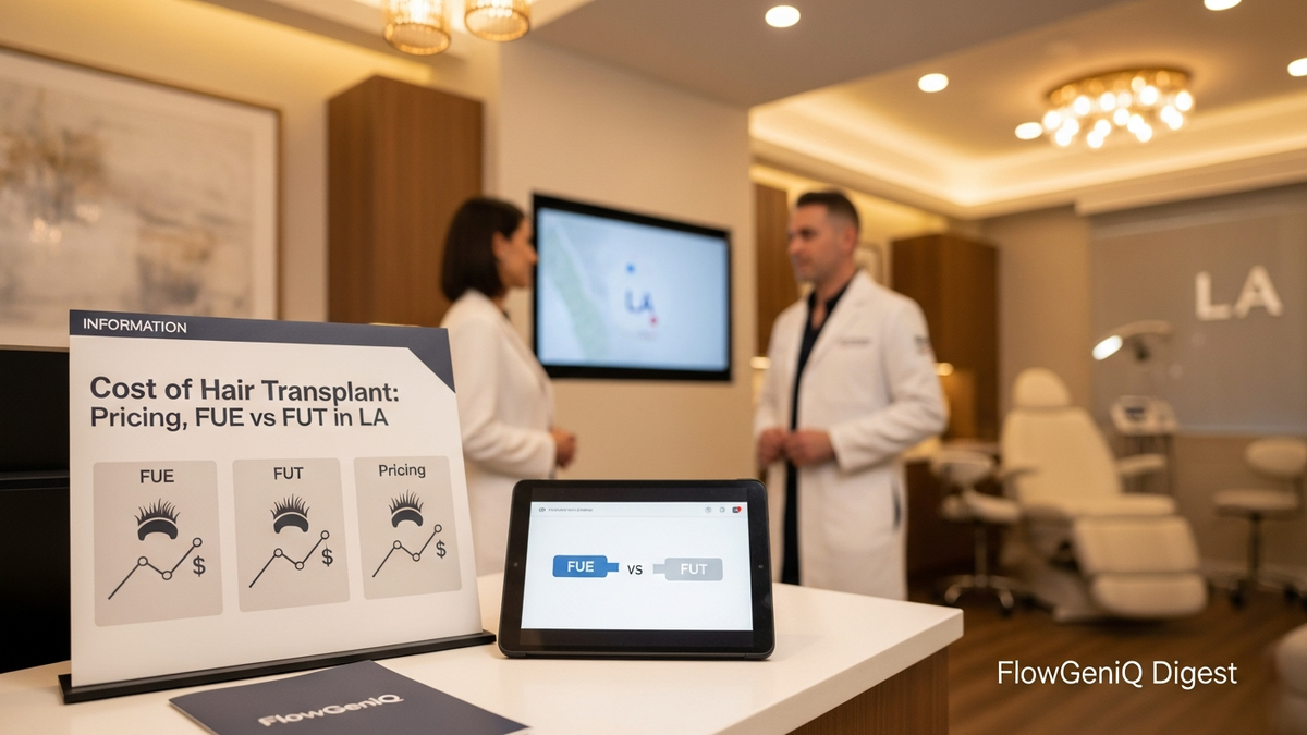 Cost of hair transplant guide with FUE vs FUT pricing factors and graft planning