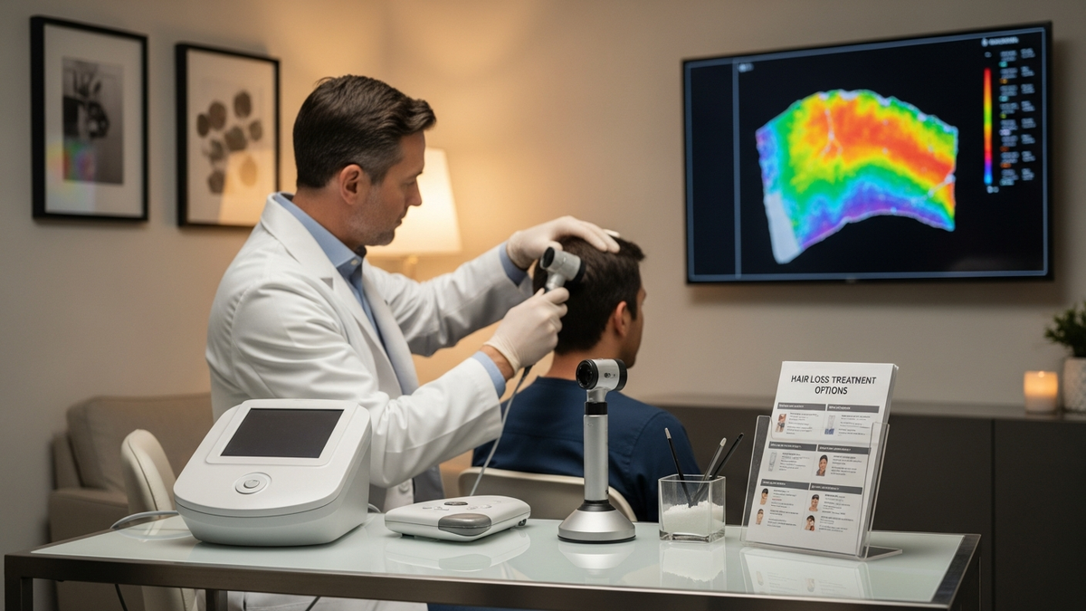 Men’s hair treatment for hair loss options for thinning and restoration planning