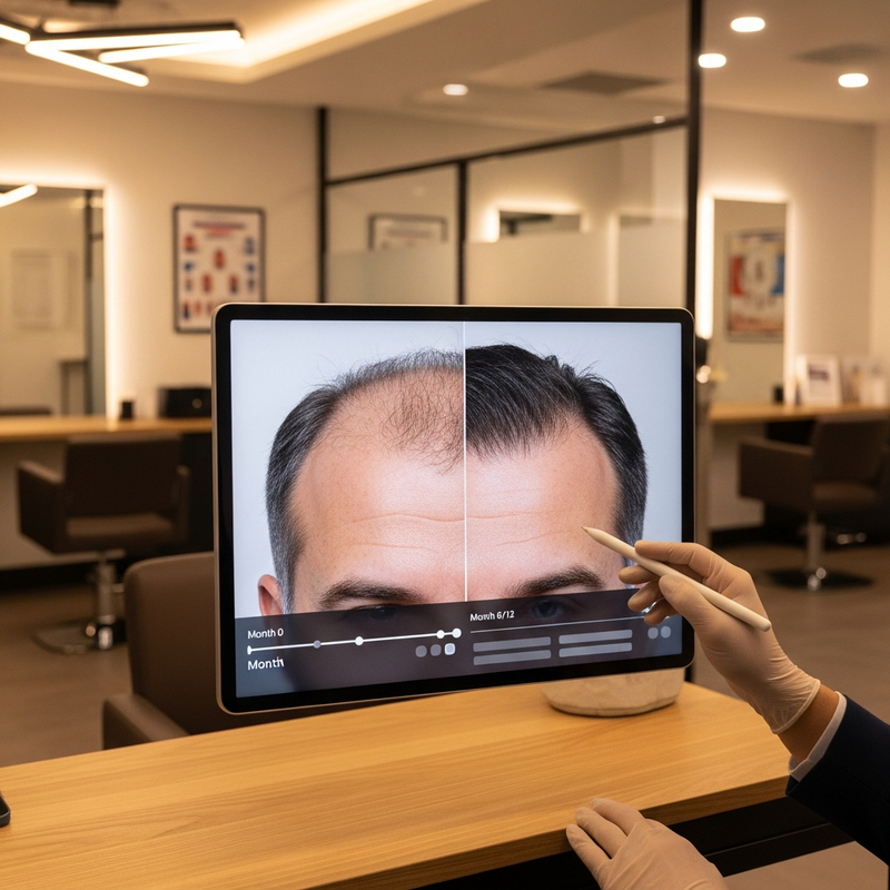 Before and after hair transplant results timeline for realistic expectations