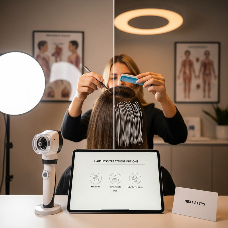 Hair loss treatment plan for treatment loss hair with clinic consultation