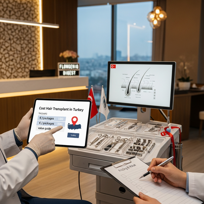 Turkey hair transplant cost factors including FUE, FUT, and clinic value