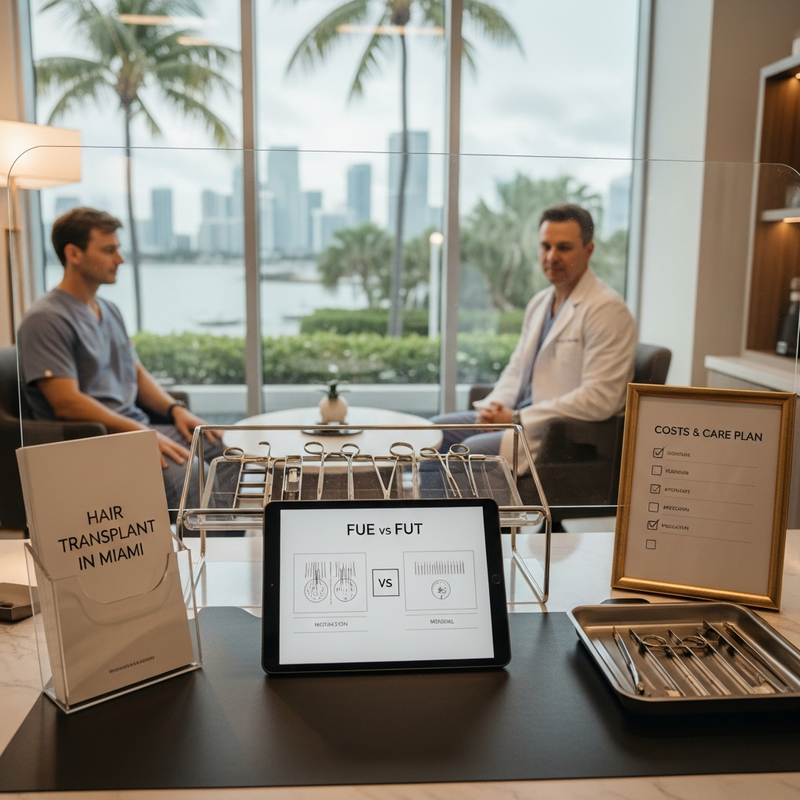 Miami hair transplant consultation: comparing FUE vs FUT and graft planning