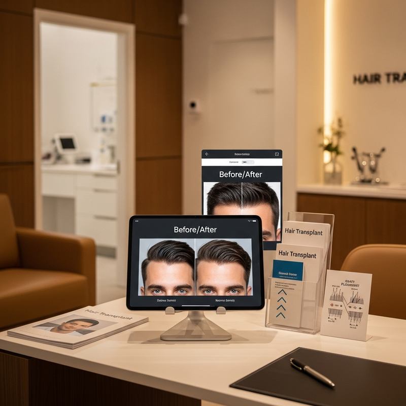 Hair transplant before and after results with improved density and hairline