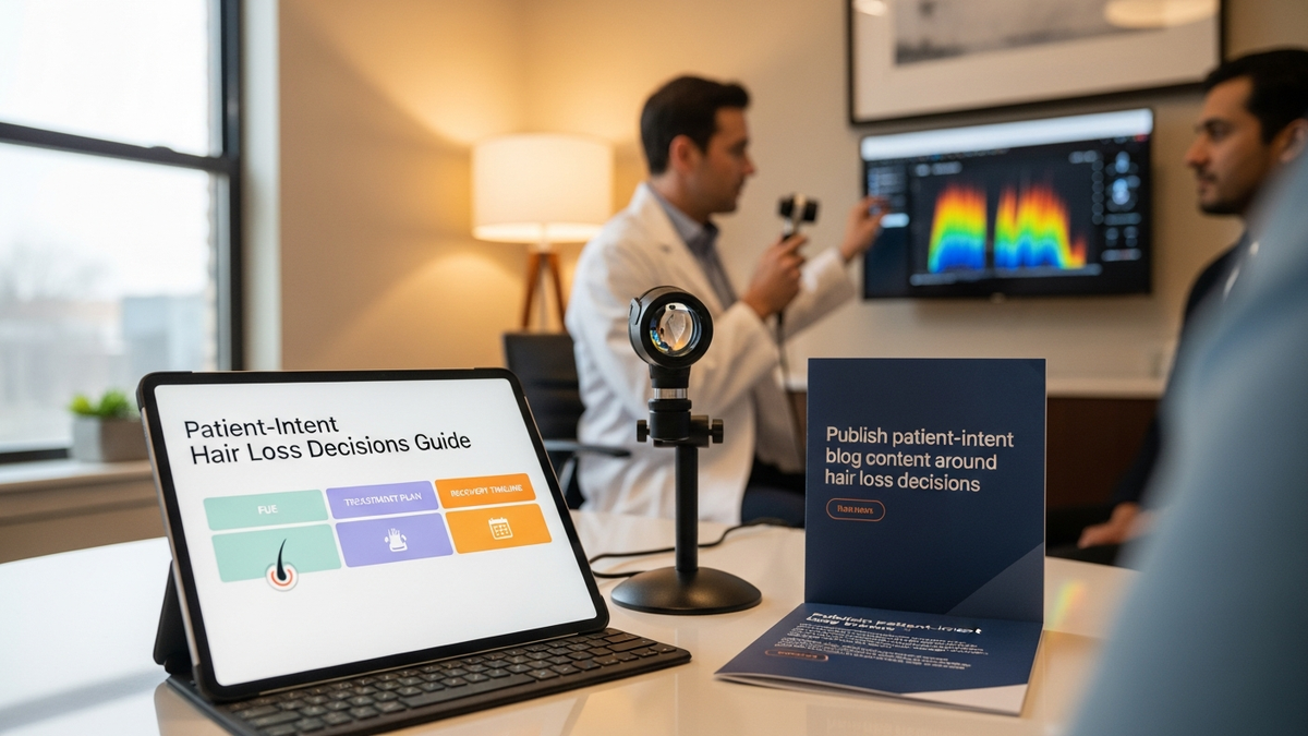 Publish patient-intent hair loss decisions guide for FUEsion Hair Clinics
