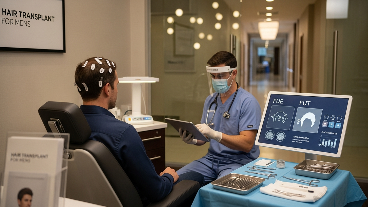 Hair transplant for mens consultation and natural hairline planning