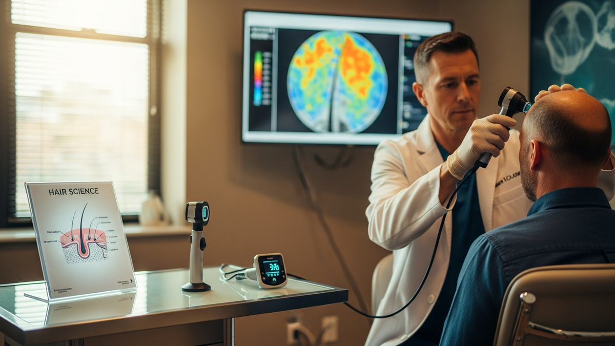 Treatment for hair loss in men consultation with a specialist