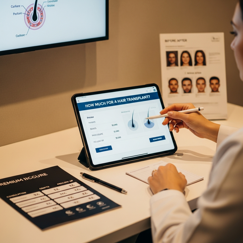 Hair transplant consultation cost checklist for comparing FUE vs FUT quotes