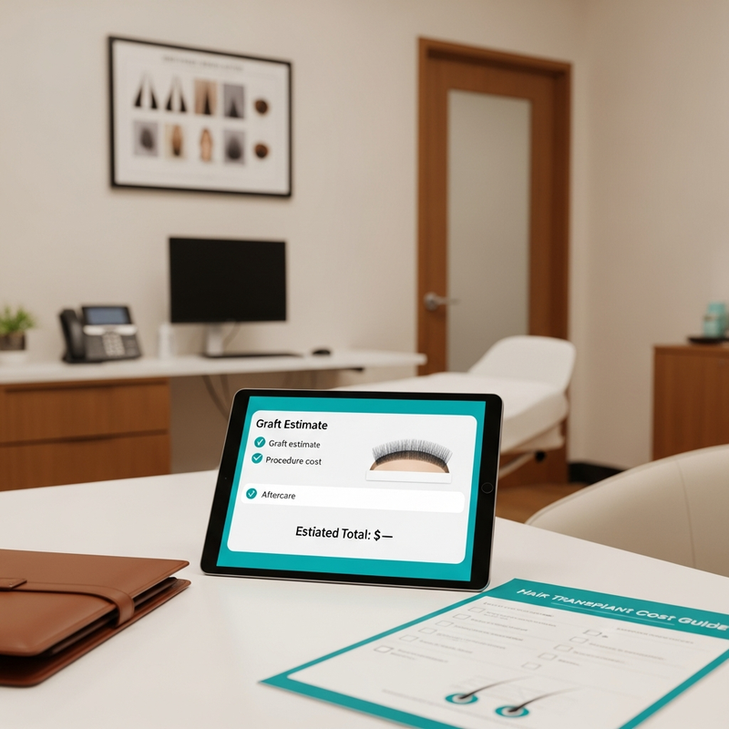 Hair transplant pricing factors summary for FUE FUT graft planning and recovery timeline