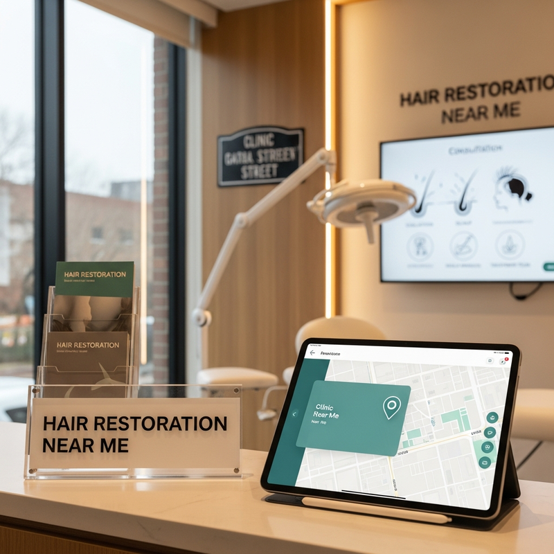 Hair restoration near me clinic evaluation for hair transplant candidacy
