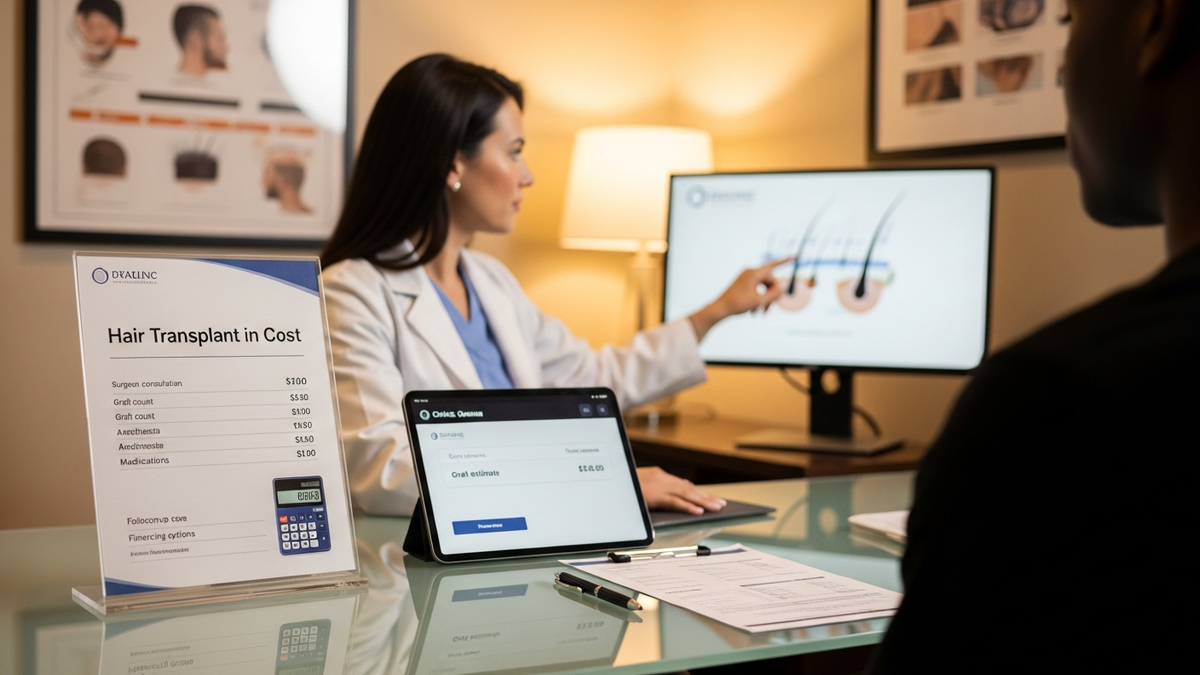 Hair transplant in cost guide with graft planning and budgeting checklist