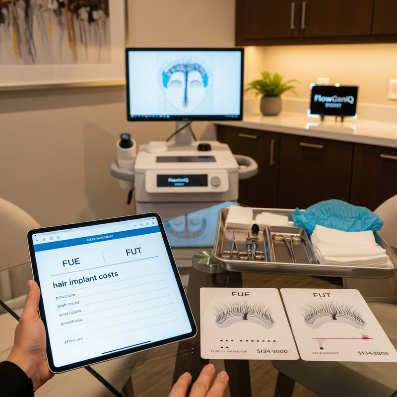 Hair transplant cost checklist for comparing FUE and FUT quotes