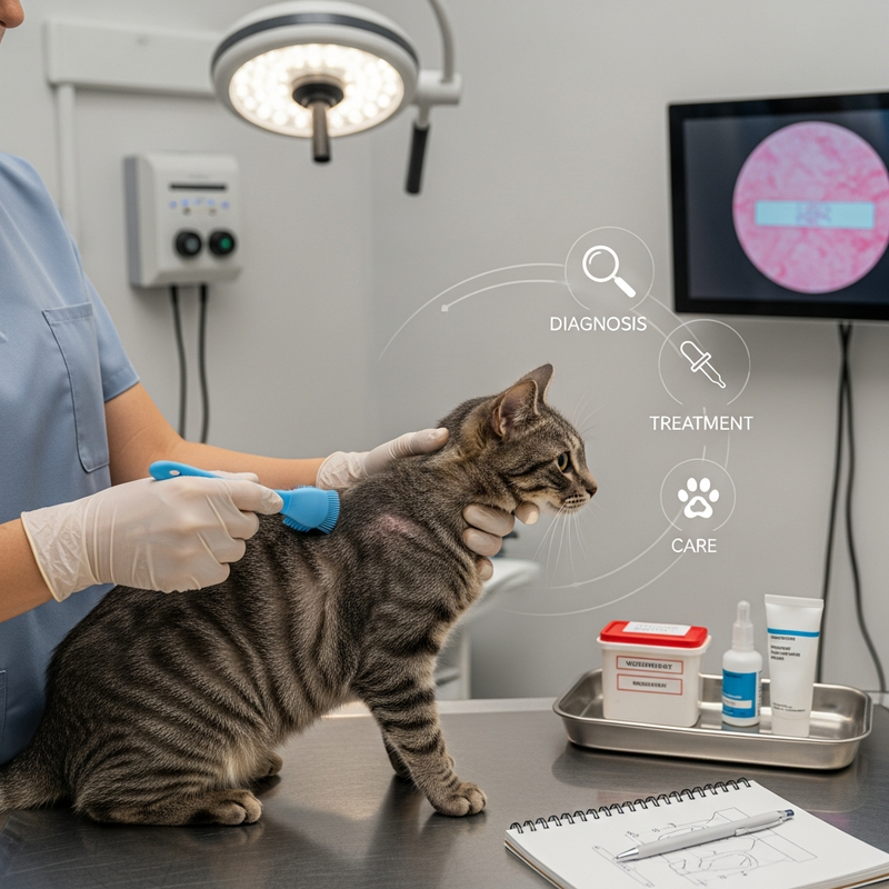 Cat itching and patchy hair loss assessment for hair loss in cats treatment
