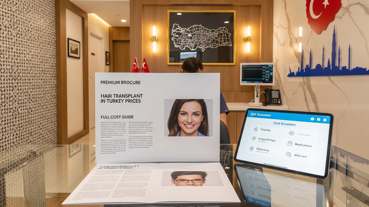 Prospective patient comparing hair transplant in Turkey prices and graft options
