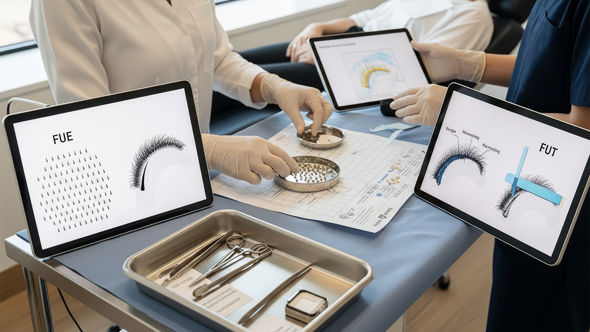 How do hair transplant work: FUE and FUT grafting steps overview