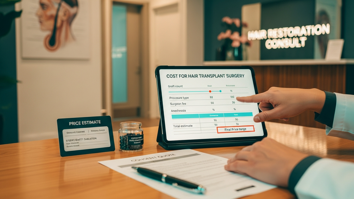 Cost for hair transplant surgery: donor evaluation and graft planning consultation