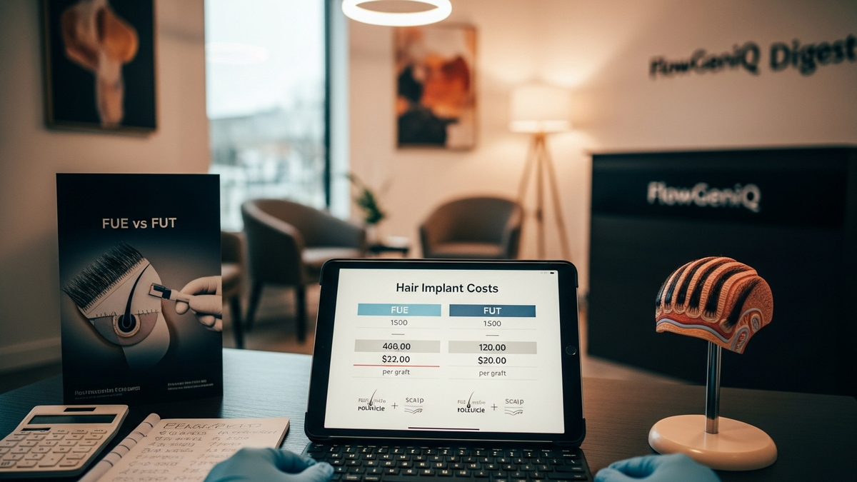 Hair implant costs guide comparing FUE and FUT pricing factors