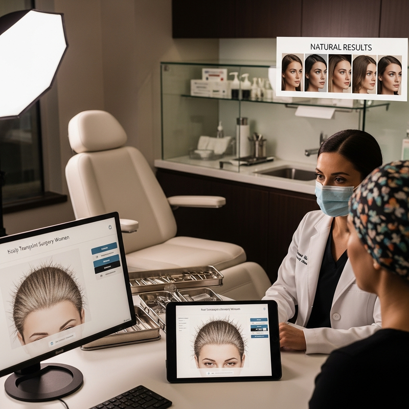 Women’s hair transplant consultation for natural hair restoration results