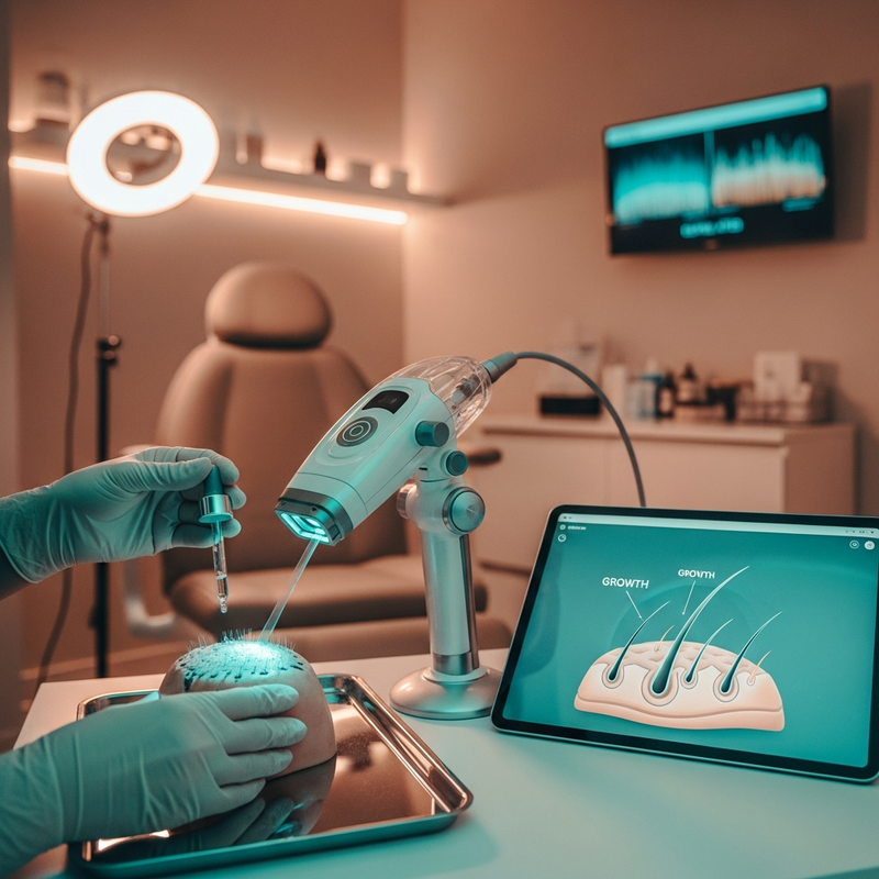 Hair transplant growth treatment planning for improved density and coverage