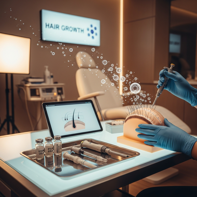 Hair growth stem cells treatment planning for realistic hair restoration