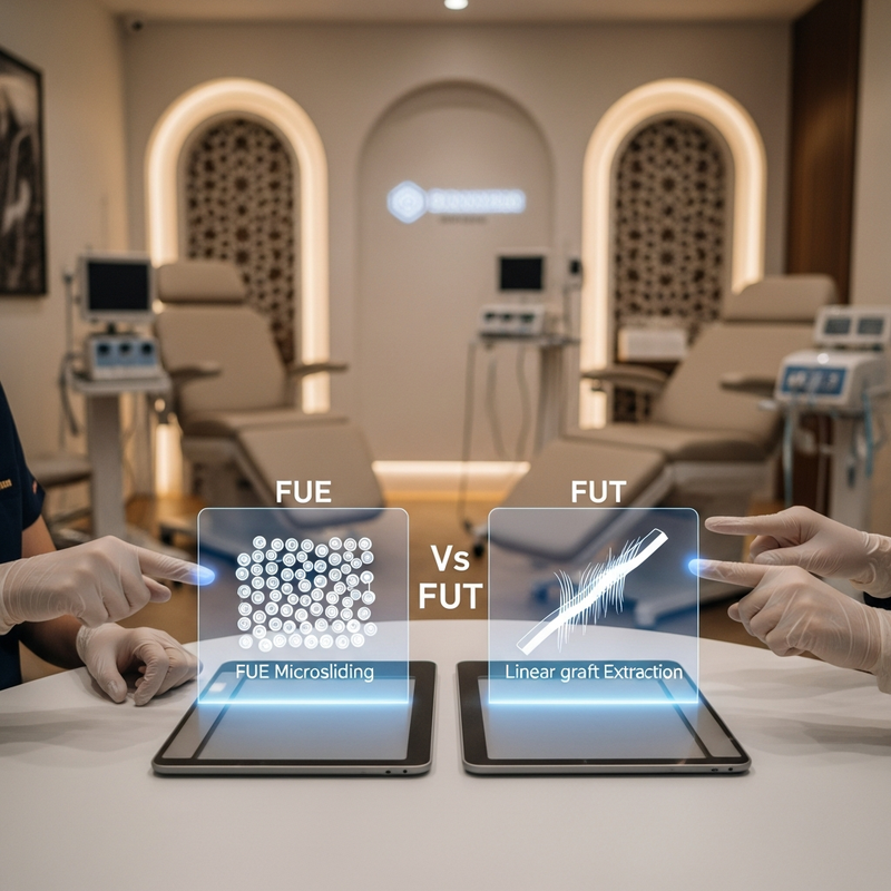 FUE vs FUT comparison for top hair transplant Turkey decisions