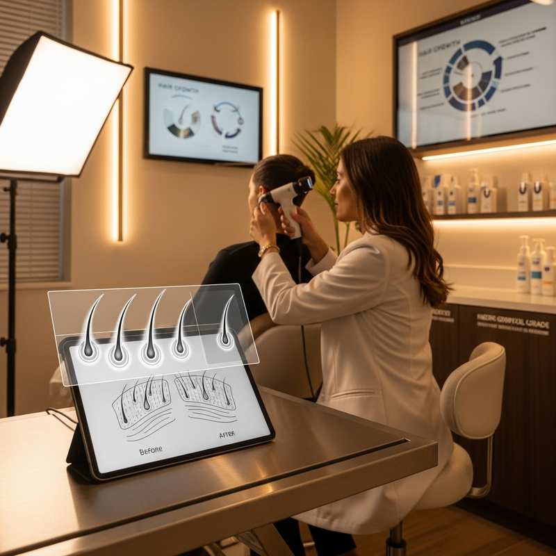 Hair treatment hair loss plan with progress tracking and evidence-based options