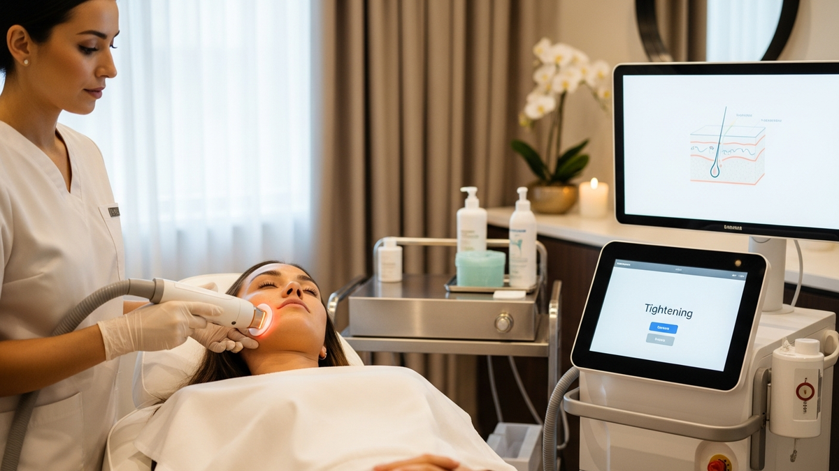 Laser treatment for tightening skin to improve facial firmness at Beauties and Beasts