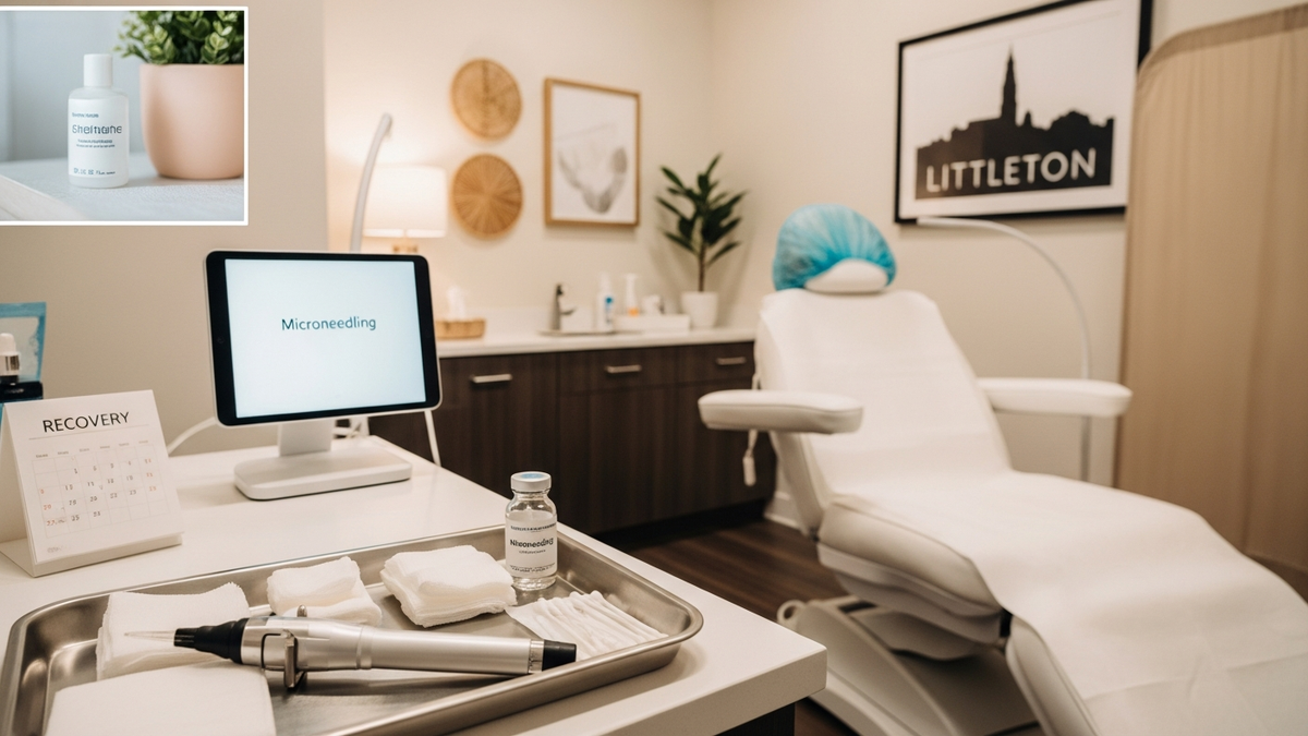 Microneedling Littleton treatment for acne scars and skin texture in a medical spa