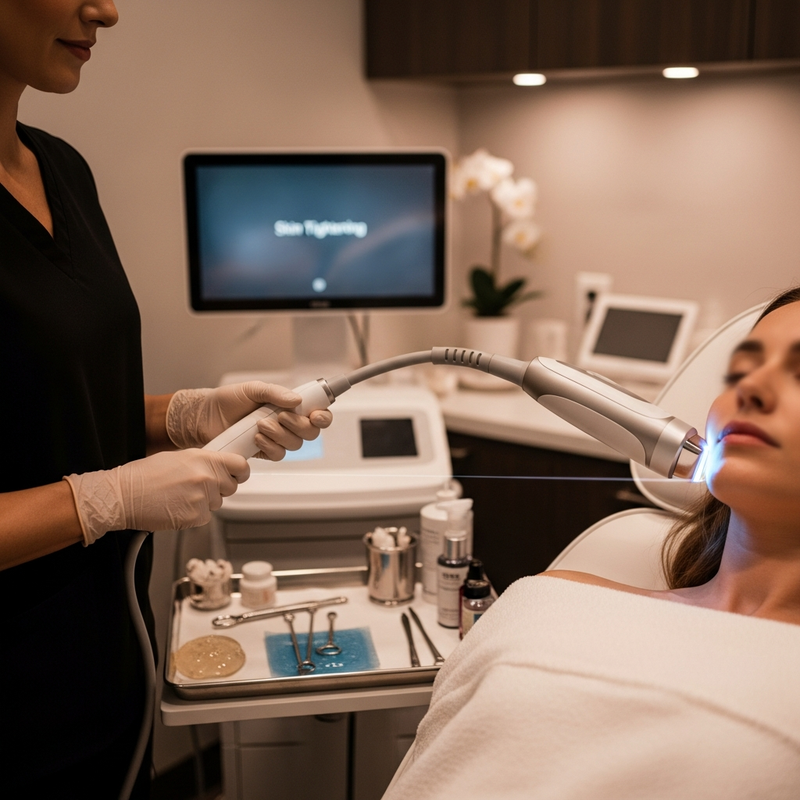 Skin tightening results with a non surgical skin tightening procedure in Littleton