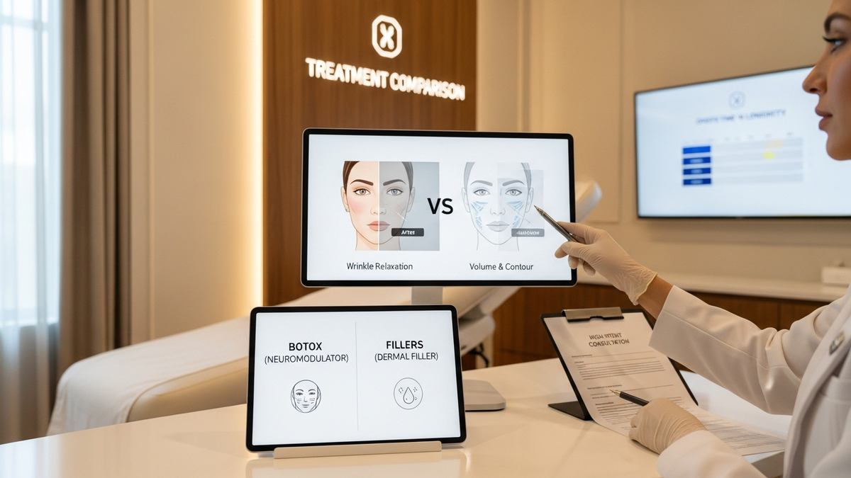 High-intent treatment comparison for Botox and dermal fillers at a medical spa in Littleton