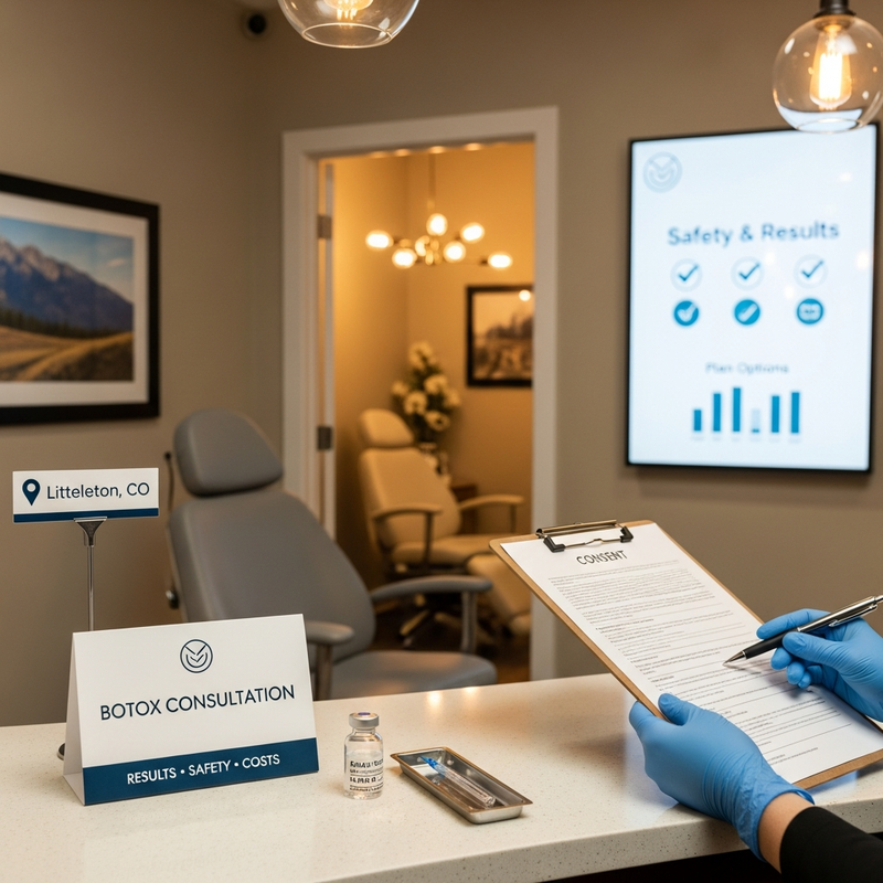 Botox injection planning for facial aesthetics at a Littleton Colorado med spa