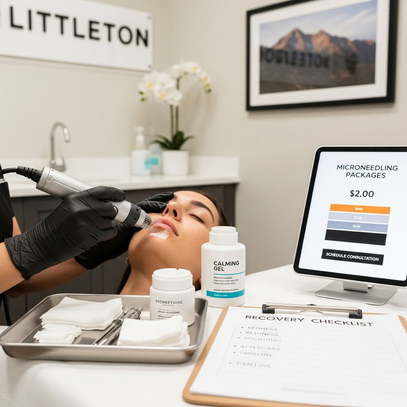 Microneedling Littleton consultation for collagen stimulation and skin rejuvenation