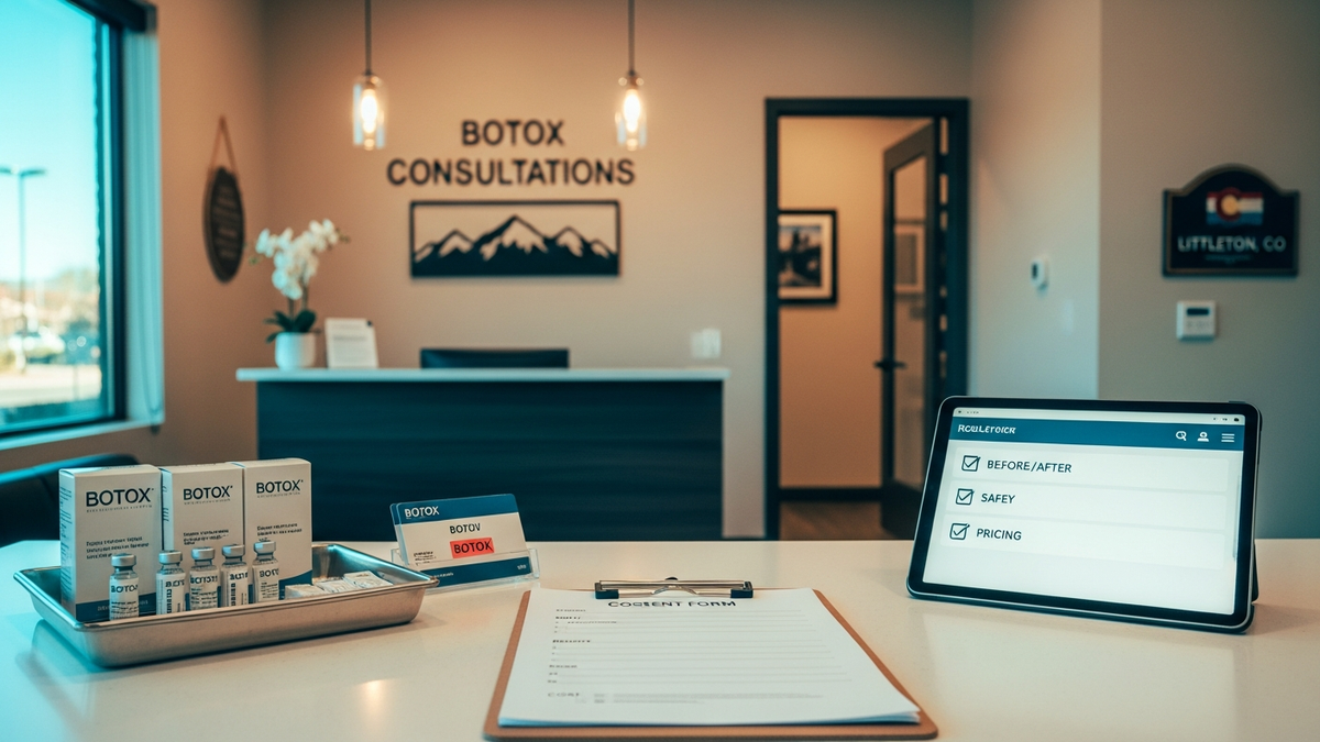 Botox treatment consultation in Littleton Colorado medical spa for natural wrinkle reduction