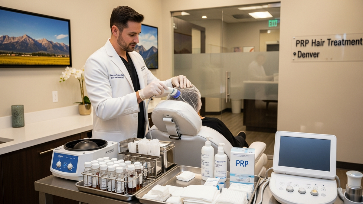PRP hair treatment in Denver for scalp regeneration and follicular vitality