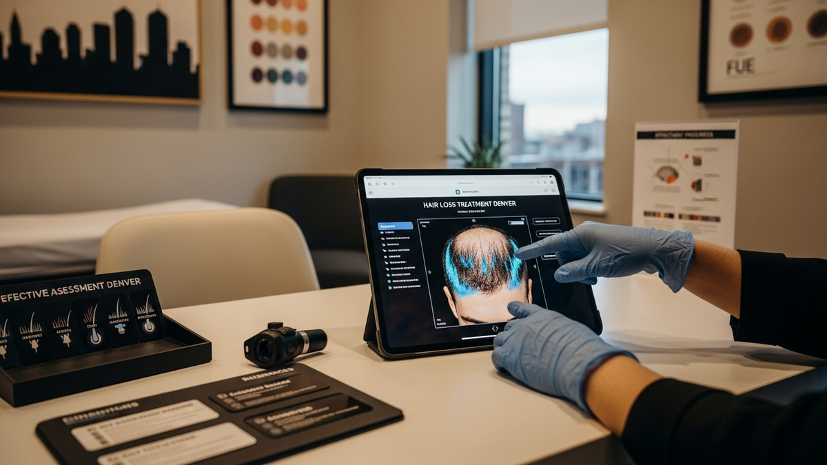 Hair loss treatment Denver consultation planning at FUEsion Hair Clinics