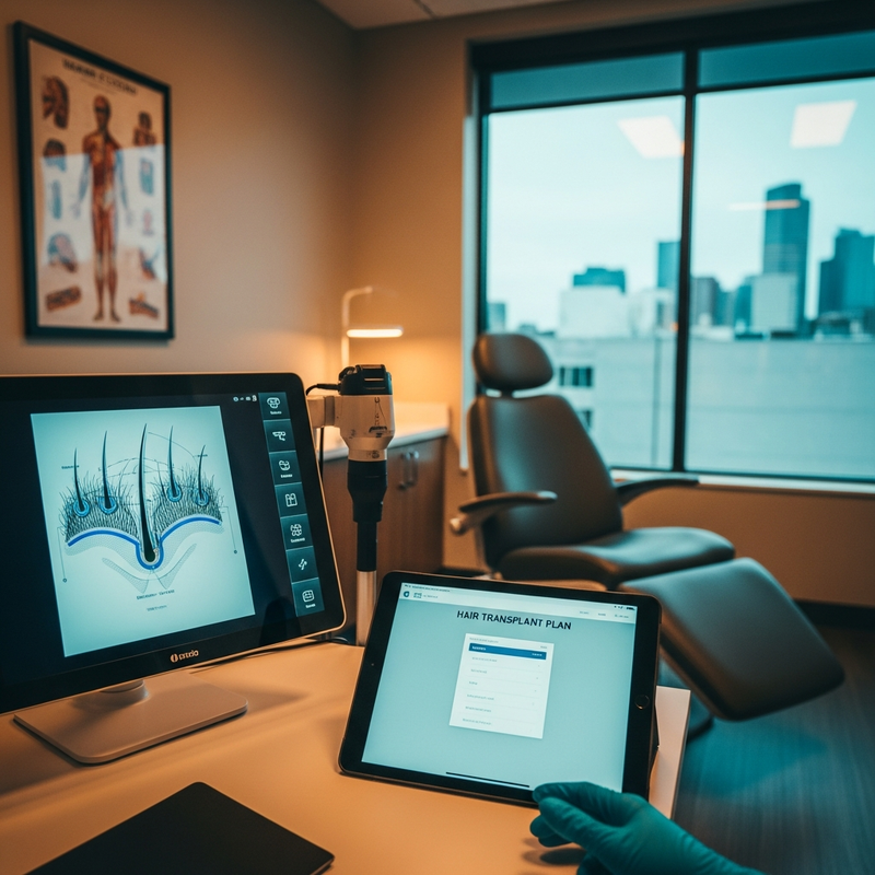 Denver Colorado hair transplant plan with AI-assisted graft estimation