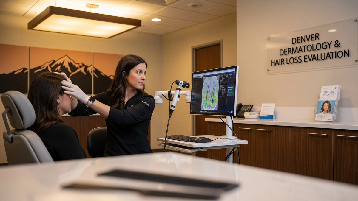 Denver hair loss dermatologist consultation for thinning hair and scalp evaluation