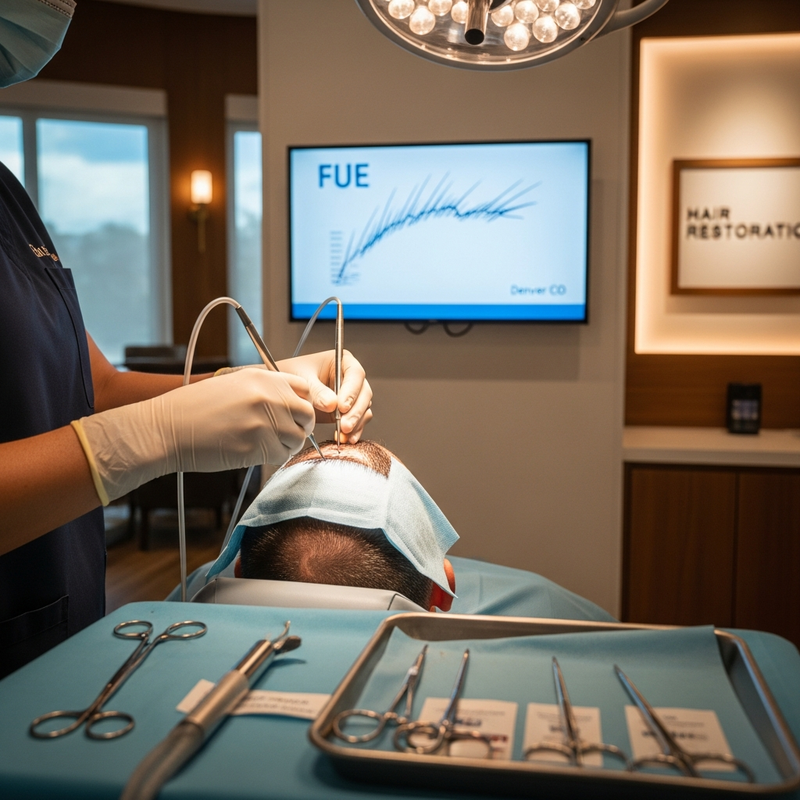 Denver CO hair transplant graft planning with FUEsion surgeons