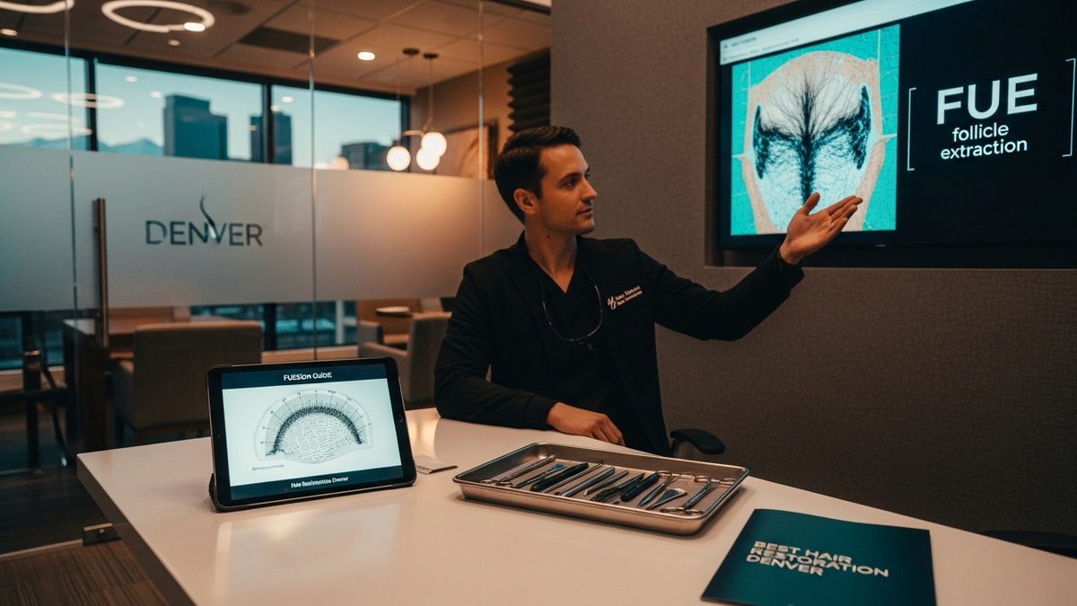 Best hair restoration Denver patients choose AI & AR-assisted FUE planning with our surgeons