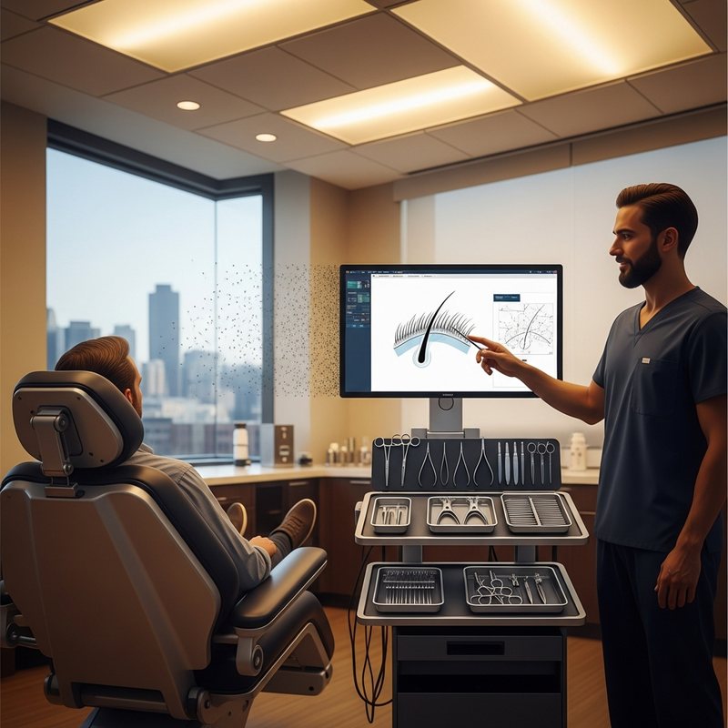 Hair restoration Denver: natural hairline planning for men and women with AI & AR-assisted FUE