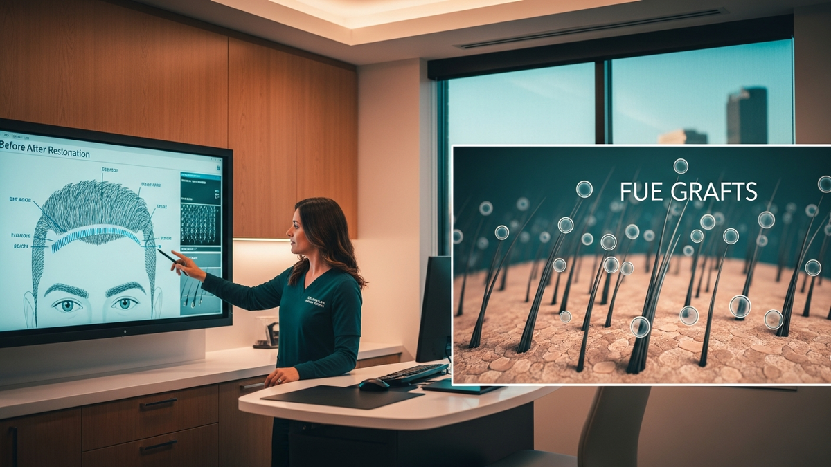 Denver hair transplant results planning with AI-assisted FUE at FUEsion Hair Clinics