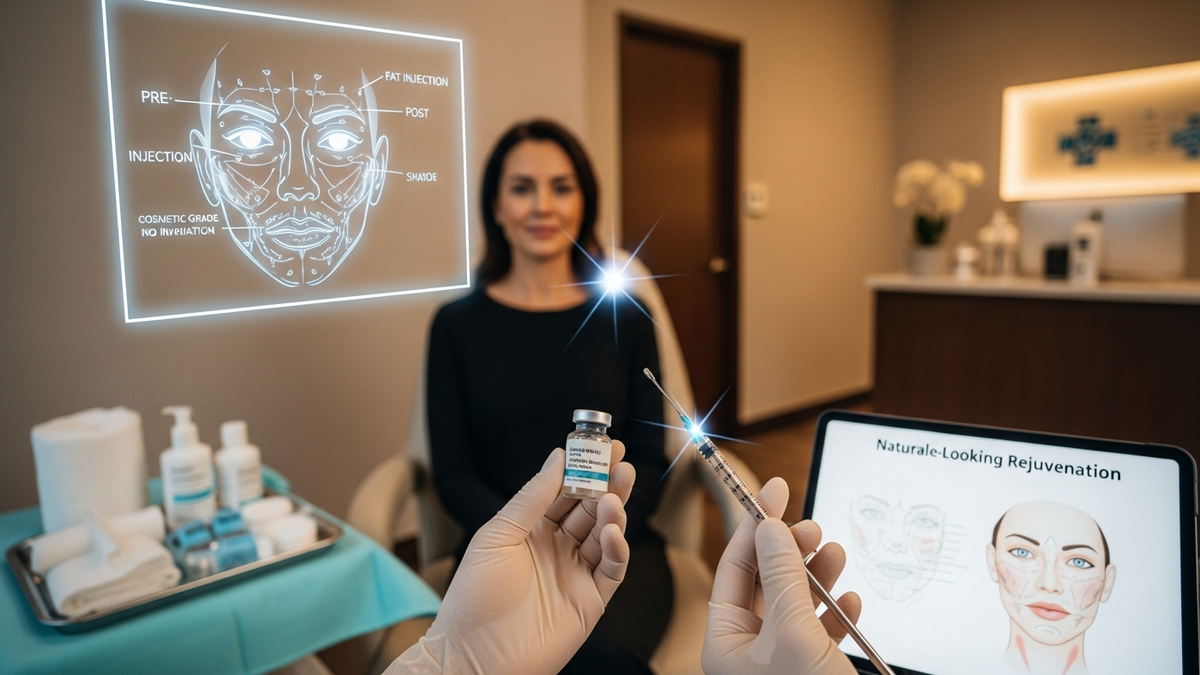 Facelift with fat injections consultation in Beverly Hills: surgeon discussing natural facial rejuvenation and volume restoration with a patient