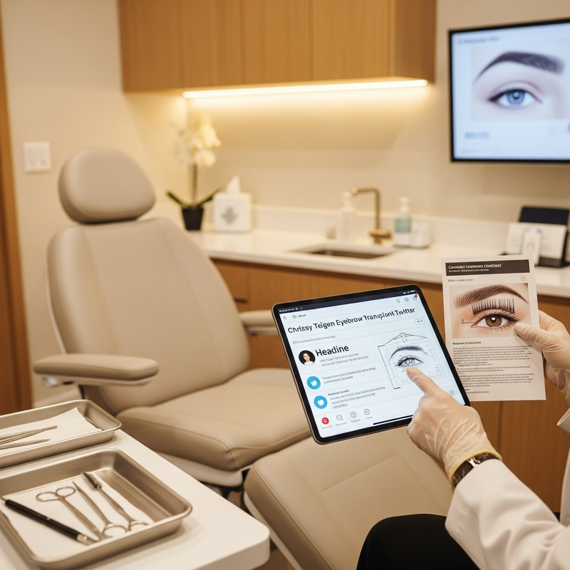 Eyebrow transplant consultation image representing natural eyebrow restoration and hair graft planning