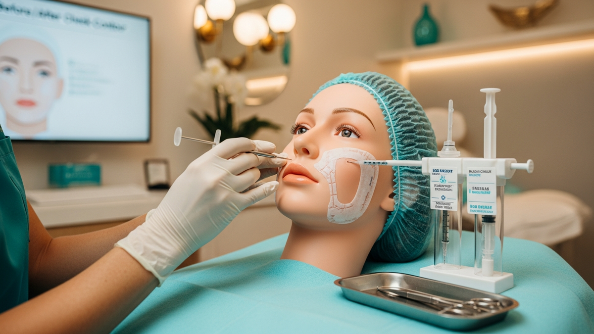 Fat grafting to cheeks procedure planning with natural midface volume restoration concept in a modern clinical setting