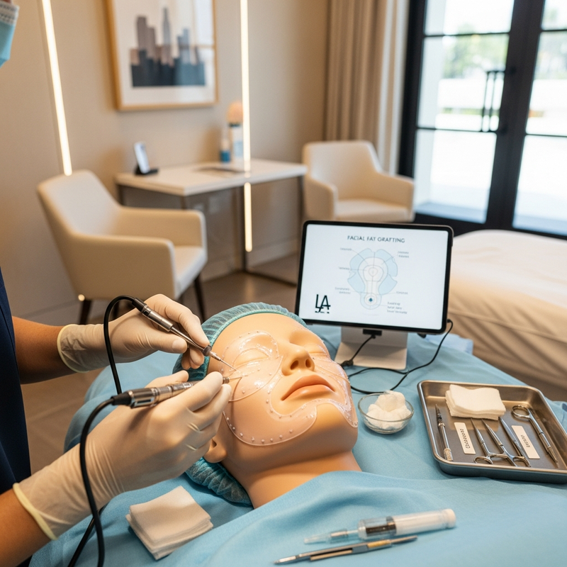 Full face fat grafting results concept image highlighting natural volume restoration and facial harmony
